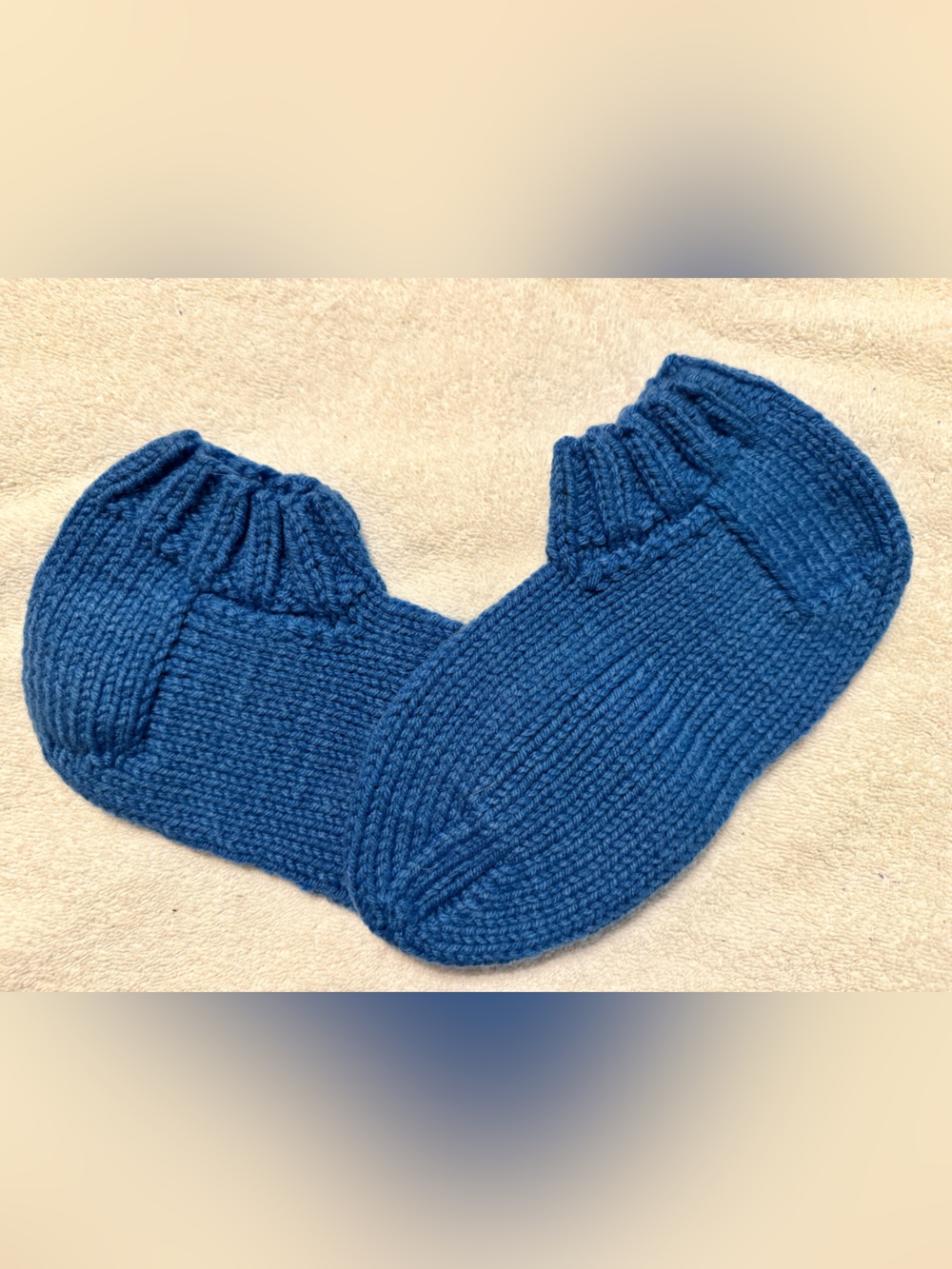 Knit No-Show Slipper Socks - Blue